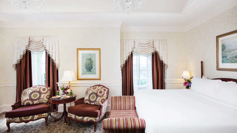Chateau Club King - European inspired decor with king bed with sitting area | Nemacolin