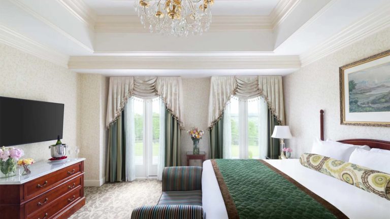 Chateau King Suite - European inspired room with king bed and TV | Nemacolin