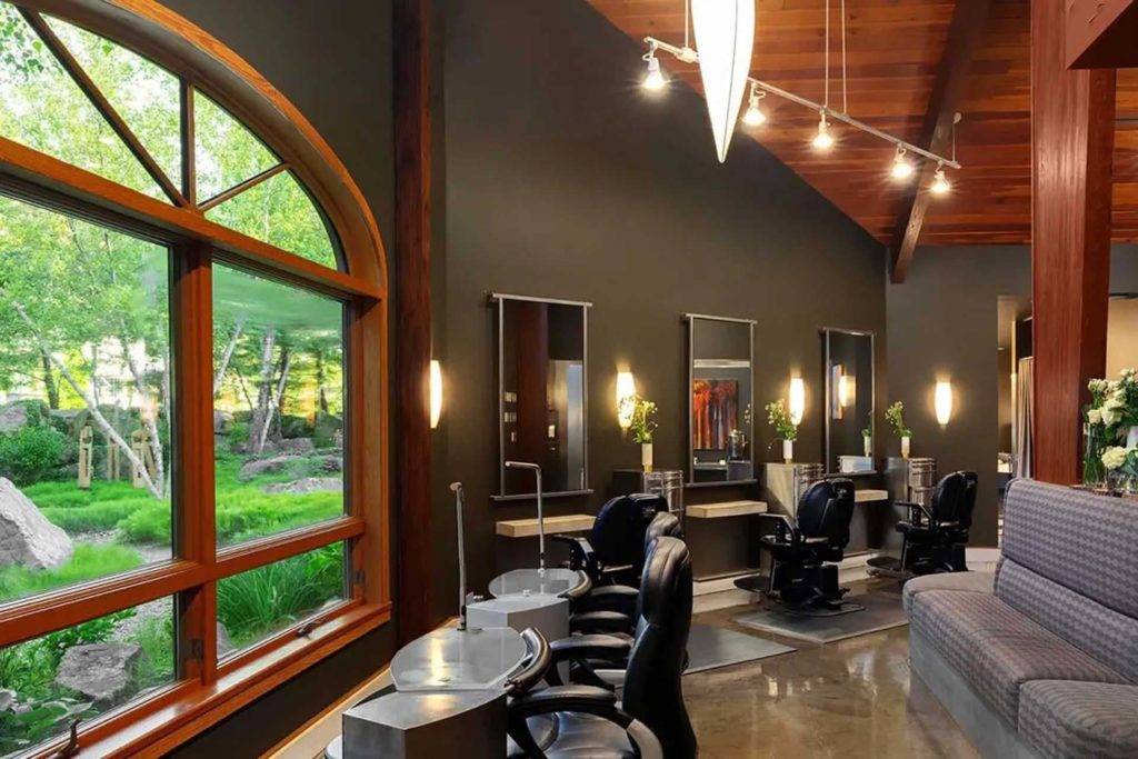 Hair salon with woodland views and high ceiling at Nemacolin