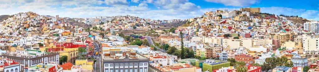 Vista panorámica de la ciudad de Las Palmas en Gran Canaria