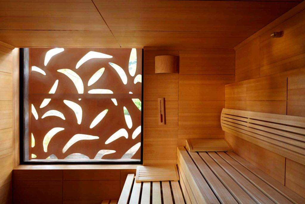 Sauna del spa y centro de bienestar del Bohemia Suites & Spa