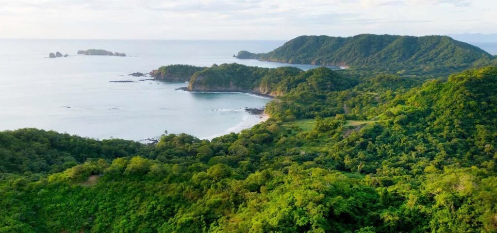 Vista aérea de la isla de Costa Rica