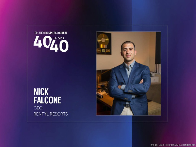 Nick Falcone, Rentyl Resorts PDG, dans la liste des 40 Under 40 du Orlando Business Journal pour 2024